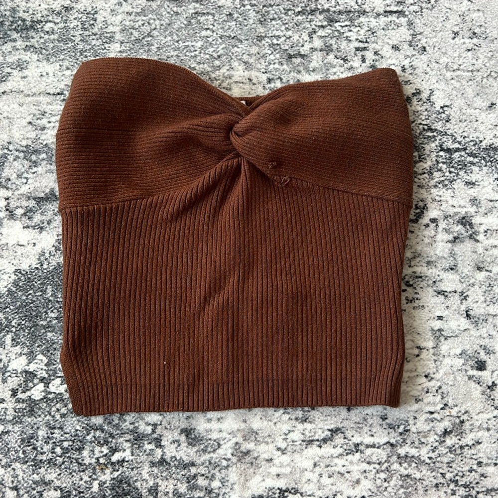 Princess Polly brown tube top size xs/s